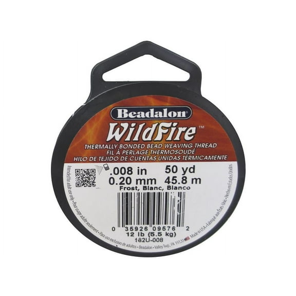 Beadalon Wildfire Beading Thread: Frost, .008 inch