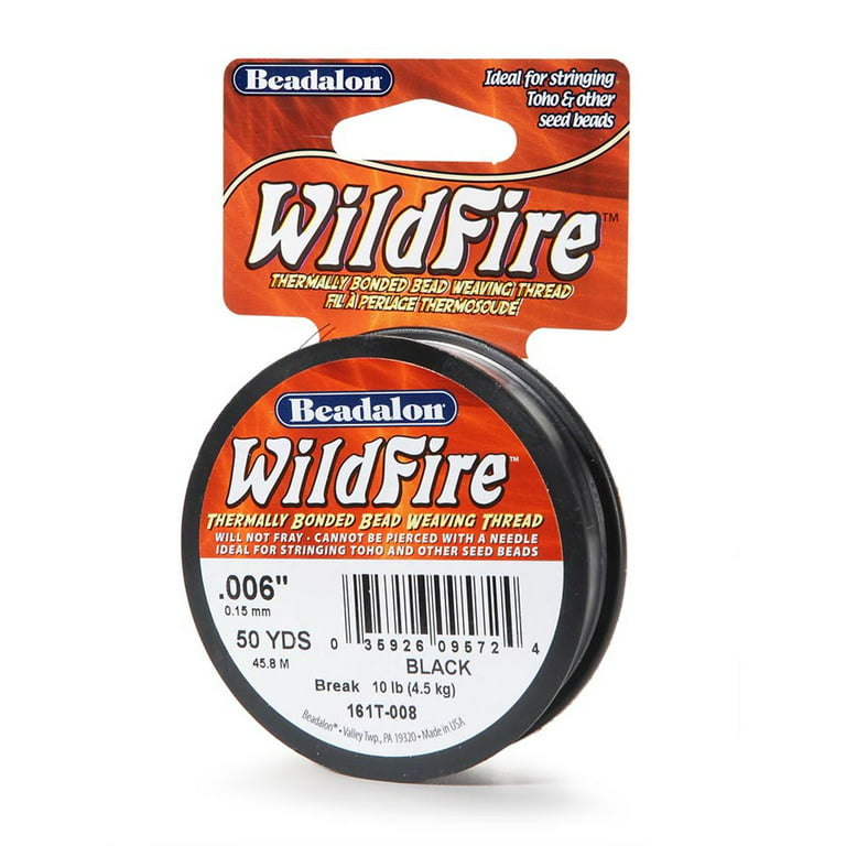 Beadalon Wildfire Thread: Black, .006 inch