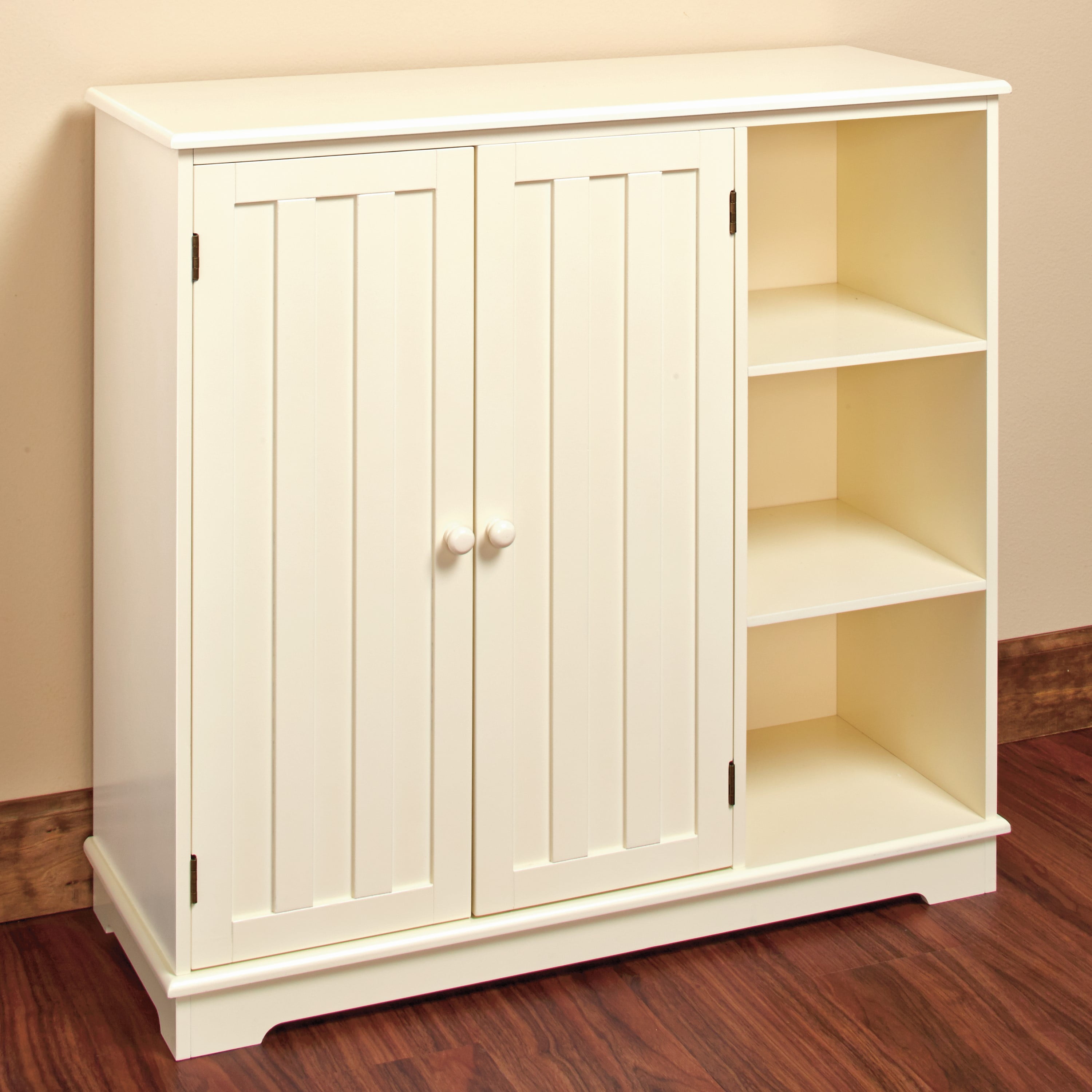 The Lakeside Collection Beadboard Storage Unit- Cream