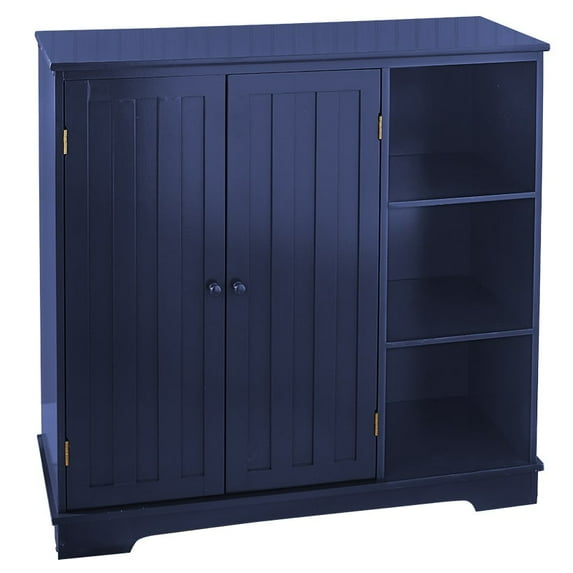 Beadboard Wooden Storage Cabinets 30"H or Set of 3 Baskets - Navy Storage Cabinet