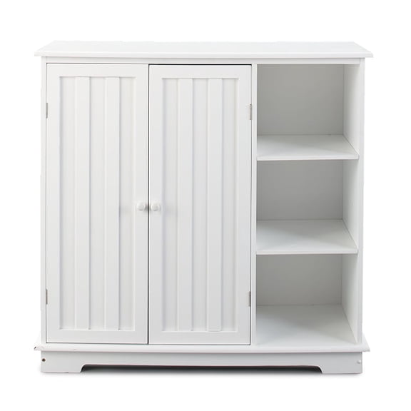Beadboard Wooden Storage Cabinets 30"H or Set of 3 Baskets - White Storage Unit