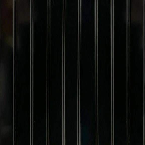 Beadboard Faux Tin Glue Up 4' x 8' Wainscoting Panels in Gloss Black (160 Sq.ft / Pack) - 5 Pieces