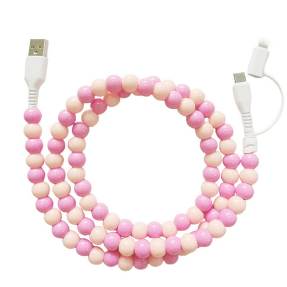 Beaded 2 In 1 Data A Unique And Fashionable Feel To Your Charging And Data Transmission Experience.