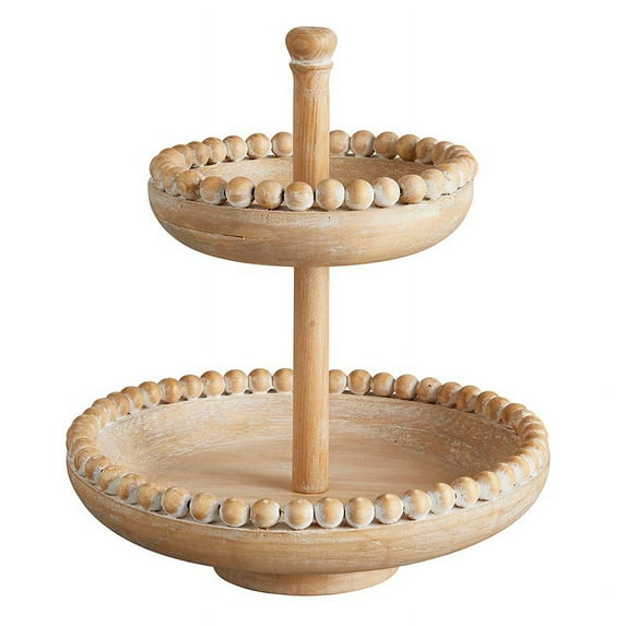 Beaded 2 Tier Stand