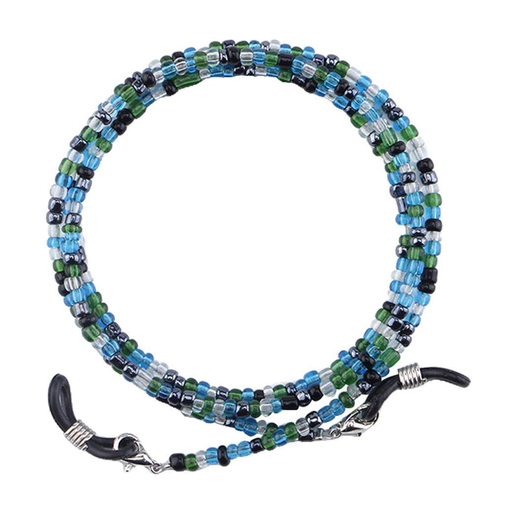 Beaded 27inch Eyewear Spectacles Holder Rope Reading Glasses Women Blue ...