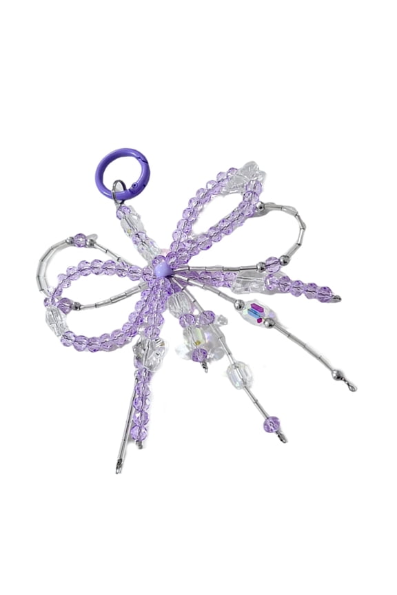 Beaded 3D Bowknot Charm Keychain Pendant Delicate Backpack Charm Fashion Phone Accessory Suitable for Various Occasion