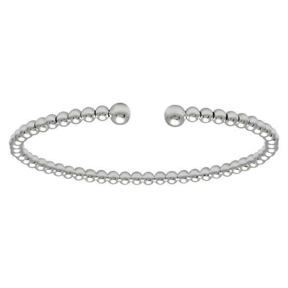 Beaded Balls 925 Sterling Silver Bangle Bracelet
