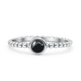 thumbnail image 1 of Beaded Band Round Thumb Ring Oxidized Fashion Ring 925 Sterling Silver Size 10, 1 of 5