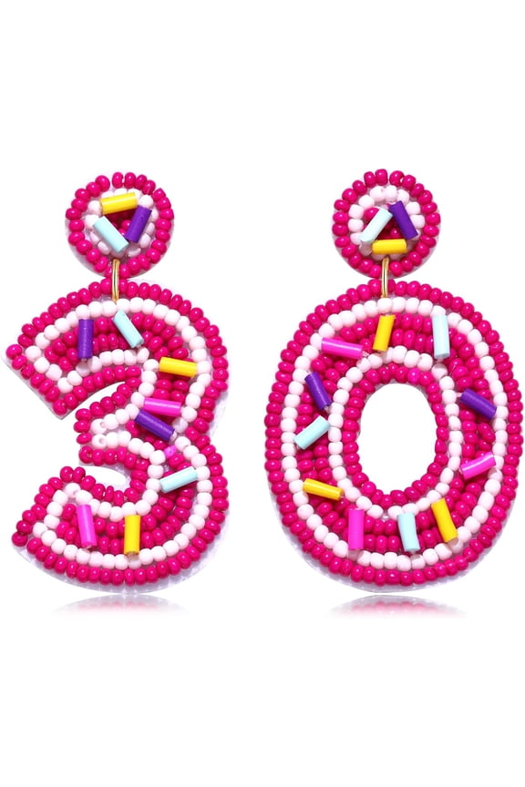 Beaded Birthday Earrings Cake Happy Birthday Earrings Handmade Drop Dangle Earrings Celebration Birthday Party Earrings Happy Birthday Earrings[Z6744]