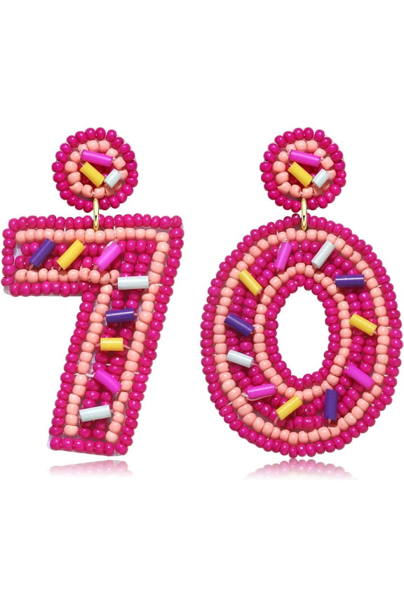 Beaded Birthday Earrings Cake Happy Birthday Earrings Handmade Drop Dangle Earrings Celebration Birthday Party Earrings Happy Birthday Earrings[Z6745]