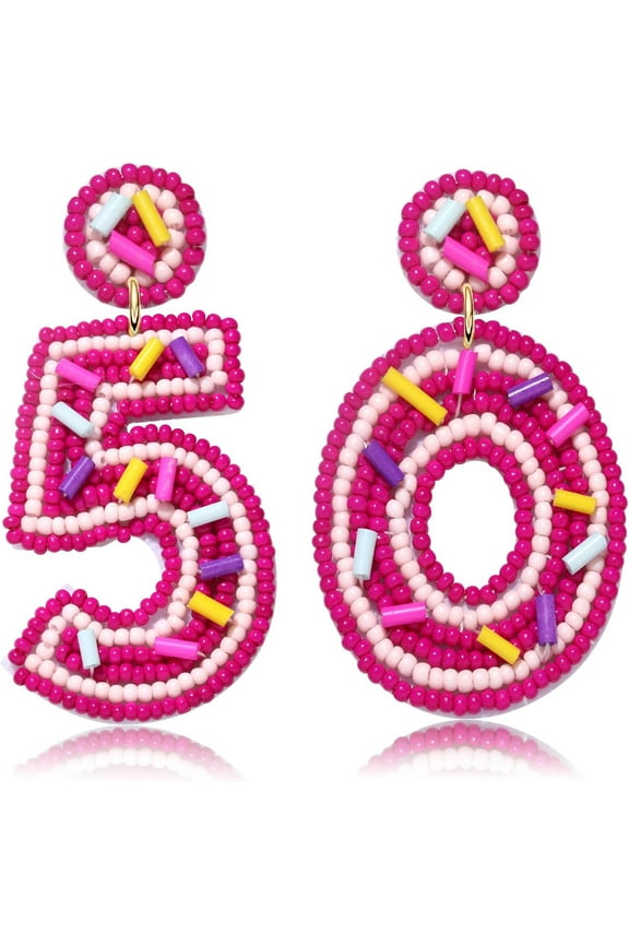 Beaded Birthday Earrings Cake Happy Birthday Earrings Handmade Drop Dangle Earrings Celebration Birthday Party Earrings Happy Birthday Earrings[Z6746]