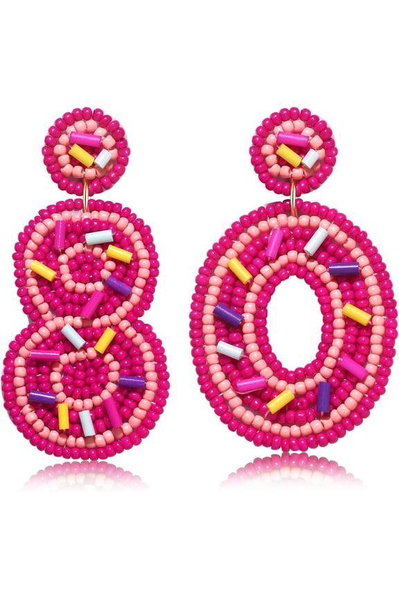 Beaded Birthday Earrings Cake Happy Birthday Earrings Handmade Drop Dangle Earrings Celebration Birthday Party Earrings Happy Birthday Earrings[Z6749]