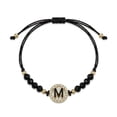 thumbnail image 1 of Alphabet Letter Black Adjustable Bracelet for Women Men, 1 of 4