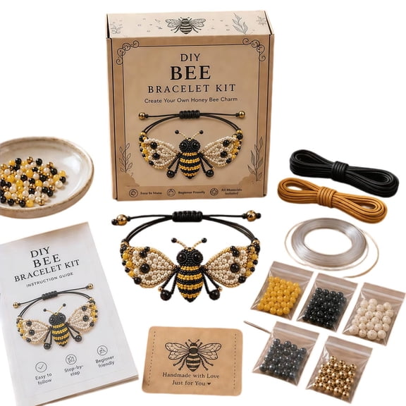 Beaded Bracelet Making Kit with 3D Animal Charms, DIY Jewelry Craft Set for Beginners