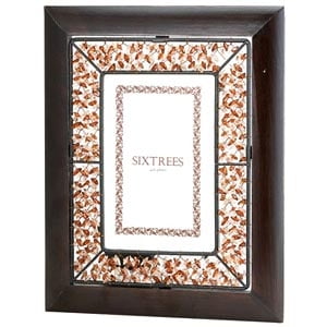Beaded CINNAMON frame by Sixtrees - 4x6