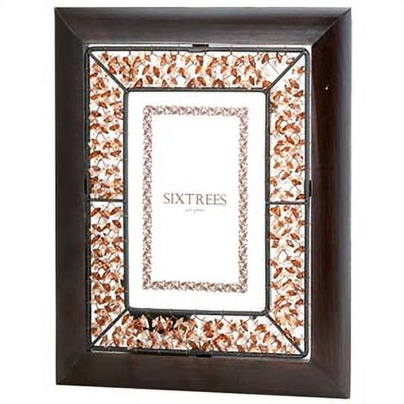 Beaded CINNAMON frame by Sixtrees - 4x6