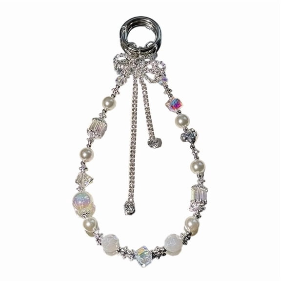 Beaded Camera Phone Strap with Cuteness Butterfly Digital Charm Fashionable Phone Accessory for Phones and Bags