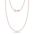 thumbnail image 1 of Beaded Chain Necklaces for Women and Men Italian Crafted 1.5mm Cylinder Bead Chain 18 Inch 14K Rose Gold Over 925 Sterling Silver with Spring Ring Clasp, 1 of 7