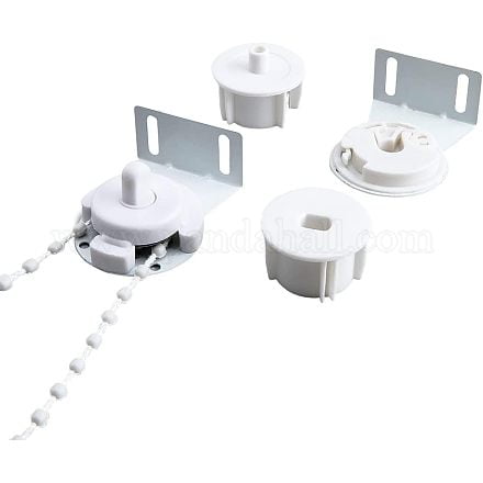 Beaded Chain Rolling Blind Replacement Repair Kit 5mm Roller Blind Fittings including Bracket Bead Chain White
