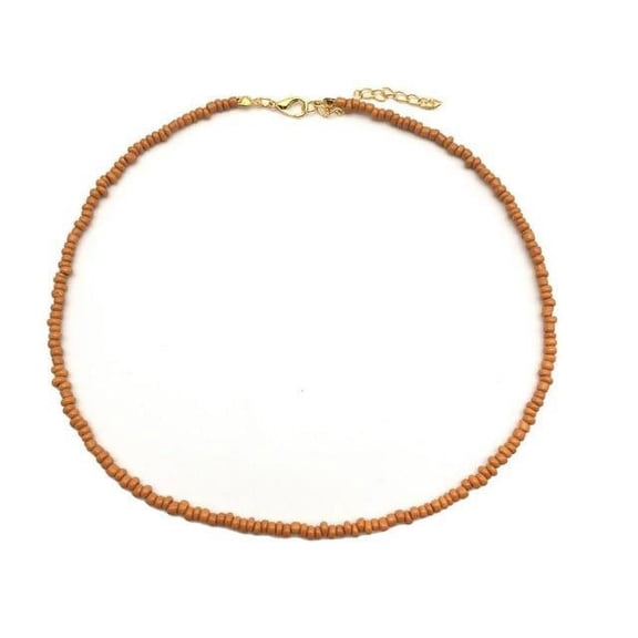 Beaded Choker Necklace in String Style - Solid and Multi-Colors