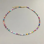 SWEET T 52 Beaded Choker Necklace in String Style - Solid and Multi-Colors