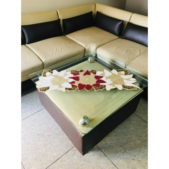 Beaded Christmas Decorative Table runner