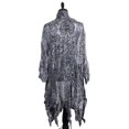 thumbnail image 1 of Beaded Crinkle Jacket, Silver & Black - One Size, 1 of 1