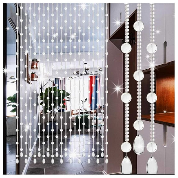 Beaded Curtain, Acrylic Crystal Beaded Curtains, Hanging Curtain for Doors, Room Divider Decoration for Home and Wedding Decoration
