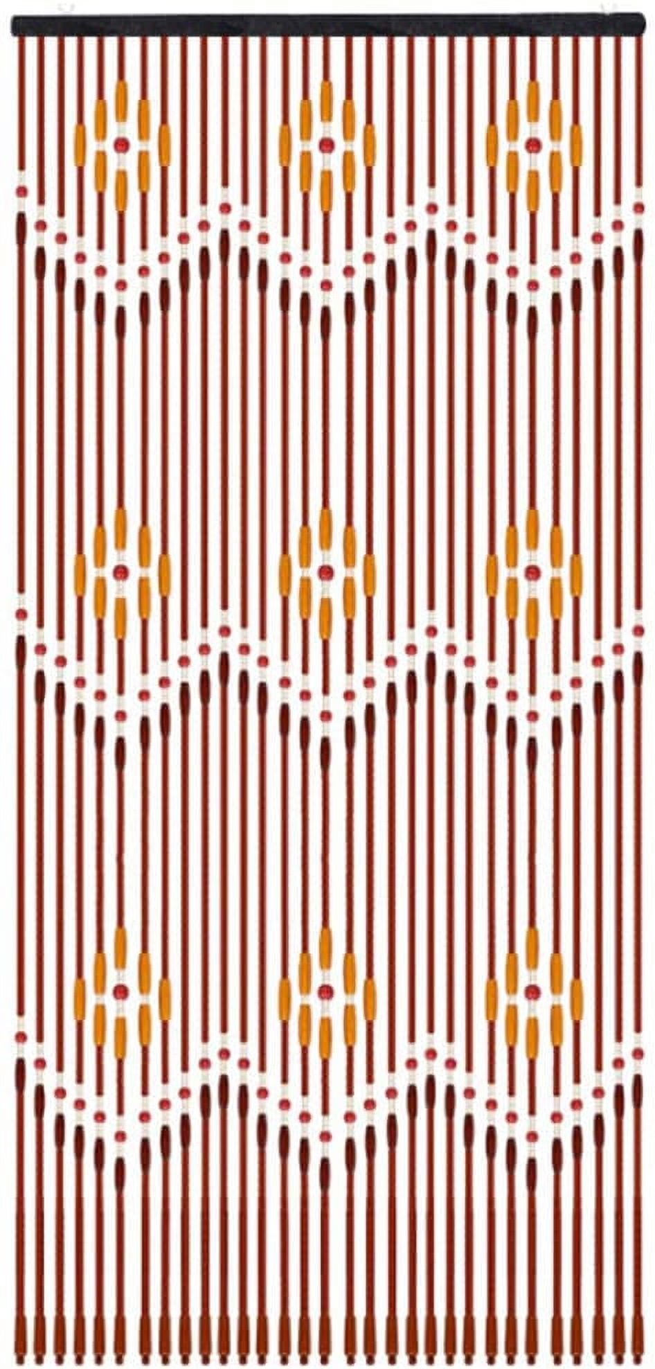Beaded Curtain Wood and Bamboo Door Beads Curtain Room Divider Doorway Hanging Curtain for Doors Window Hallway Entrance 35.4x86.6inch