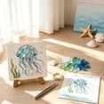 thumbnail image 1 of Beaded Diamond Art Canvas Set, Full Rhinestone Sea Theme DIY Painting Kit for Adults, Handmade Wall Art Decor,5.91*3.94IN, 1 of 4