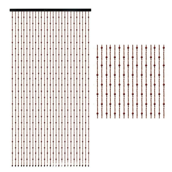 Beaded Door Curtains,90*180cm Natural Wood Beaded Curtain,Doorway Room Divider Door Curtain Screen Panel,Indoor Decorative Divider Curtains
