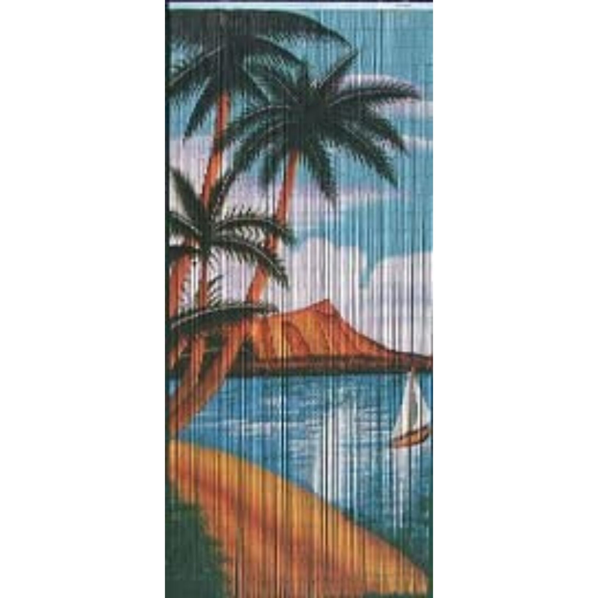 Beaded Doorway Curtains Bead Strands For Living Room Bedroom Door Kitchen Handmade Japanese 125 String Vintage Divider Tropical Beach Nature