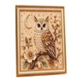 thumbnail image 1 of Beaded Embroidery Art Kit, Faux Crystal Pearl Rhinestone Handmade Painting for Home Wall Decor, Owl Flower Pattern, 1 of 5
