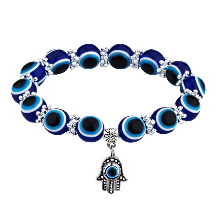 Beaded Evil Eye Bracelet Fashion Accessory Wrist Jewelry Blue Eye