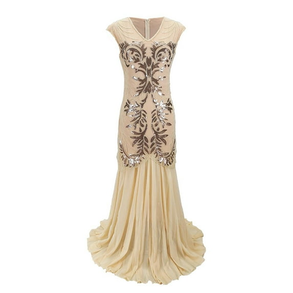 Beaded Flapper 1920S Evening Cocktail Event Wedding Guest Dresses Long