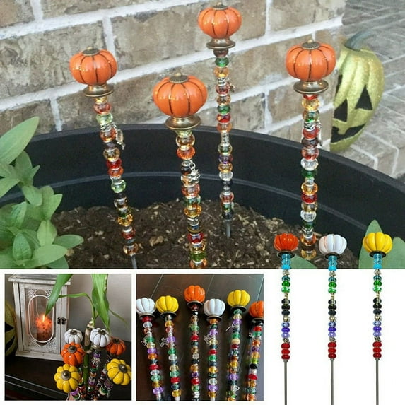 Beaded Garden Stakes Handmade Garden Fairy Wand Garden Stake Potted Plant Stake Fairy Wand Stakes for Garden Decor A