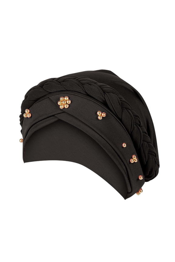 Beaded Hair Wrap Women Turban Pre-Tied Twisted Chemo Head Scarf
