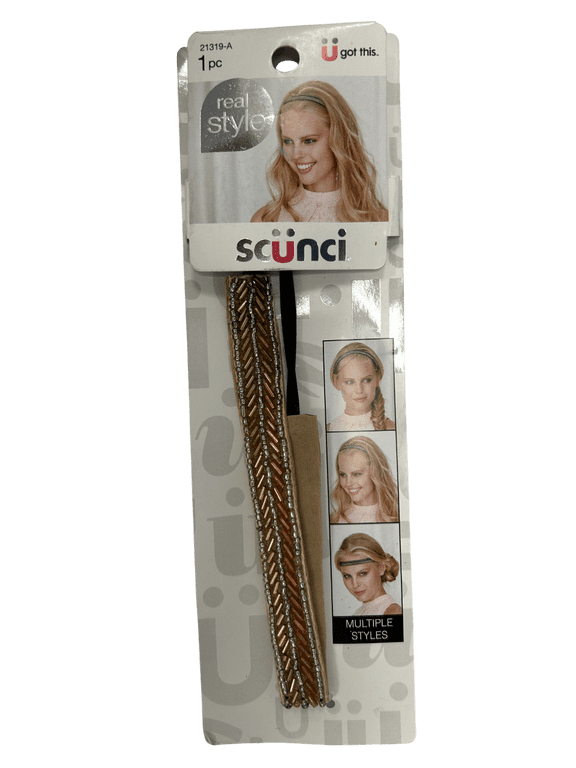 Beaded Headwrap, Elegant Hair Accessory with Intricate Beading, Comfortable, Secure Fit for All Hair Types, Perfect for Casual Wear, Parties, Wedding, Stylish, Versatile Headband, Beige
