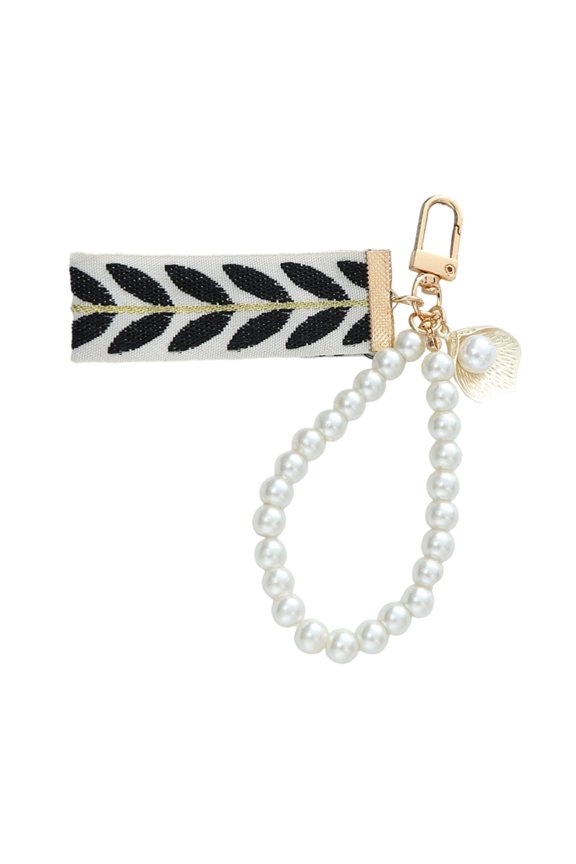Beaded Holder Pearls Alloy Keychain Women Accessory Elegant Designs for Daily Use or Special Occasions
