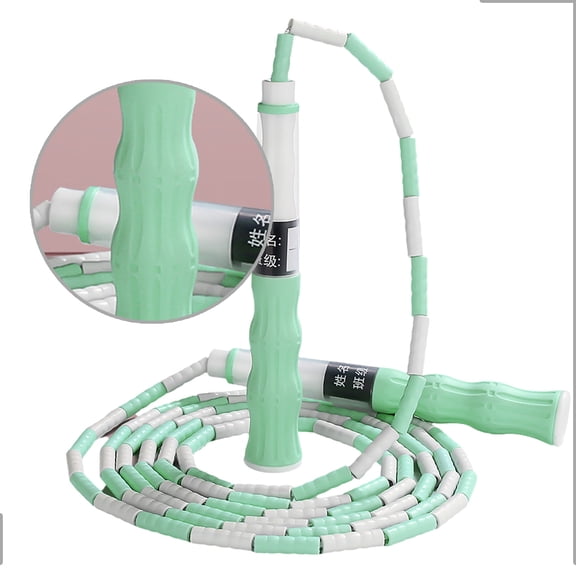 Beaded Jumping Rope, Adjusted Segmented Fitness Skipping Rope for Women Kids Keep Healthy, Workout and Weight Loss
