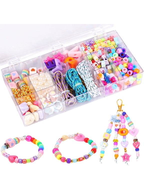 Beaded Keychain Making Kit DIY Bag Charm Kit Key Chain Supplies