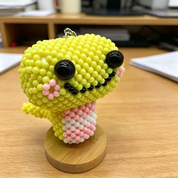 Beaded Large-Headed Snake Figurine for Home Decor, Office, or Shelf Display – Symbolic Craftsmanship Celebrating Wisdom B