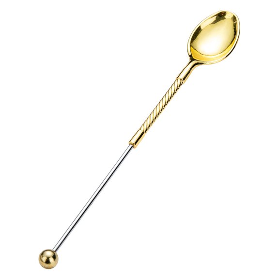 Beaded Long Handle Coffee Spoon for Ice Cream Mixing, Dessert Parlor Decor & Kitchen