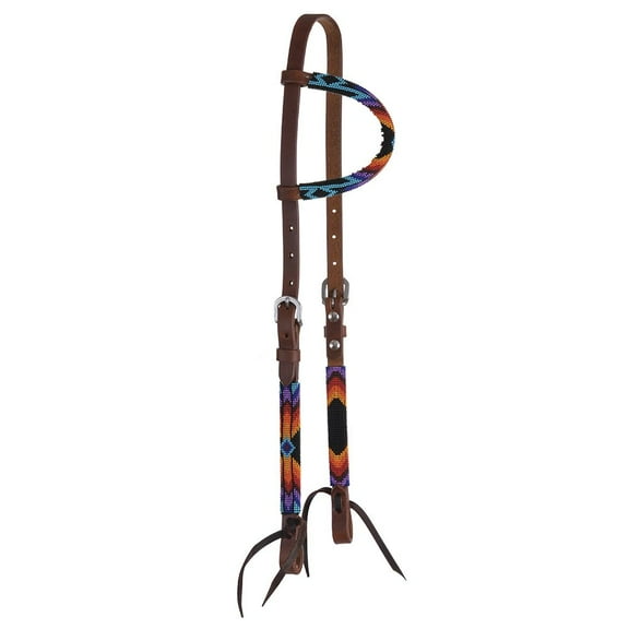Beaded Multi Color Single Ear Headstall