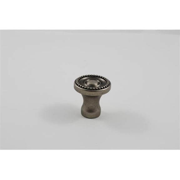 Beaded Mushroom Cabinet Knob, Aged Pewter