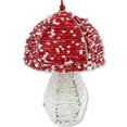 thumbnail image 1 of Beaded Mushroom Christmas Ornament - Large Toadstool Decoration, 1 of 4