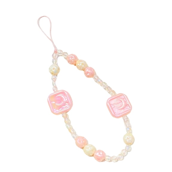 Beaded Phone Charm Cellphone Lanyard Wrist Straps Handmade Phone Chain String Women Girl Bag Pendant