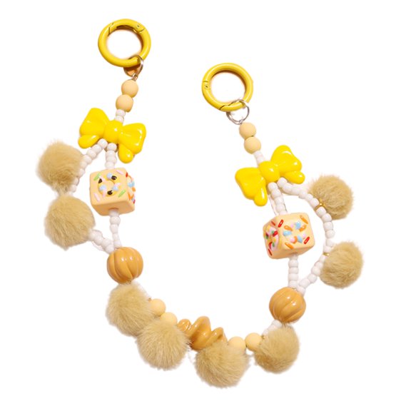 Beaded Phone Lanyard Wrist Strap Cute Keychain Anti-Lost Phone Charm String Phone Accessories Women Girls