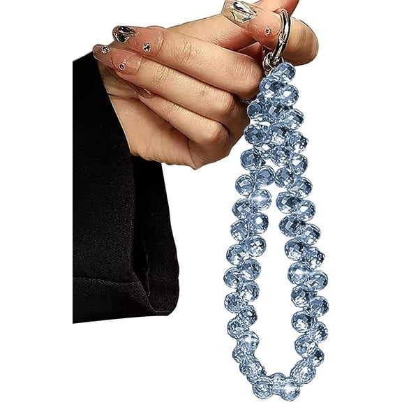 Beaded Phone Wrist Strap, Cellphone Lanyard Chain, Sparkling Phone Charm Wristlet Bracelet for Women