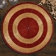 thumbnail image 1 of Beaded Placemats Set of 4 for Dining Table, Table Placemats, 14 Inches Round - Red Gold, 1 of 9